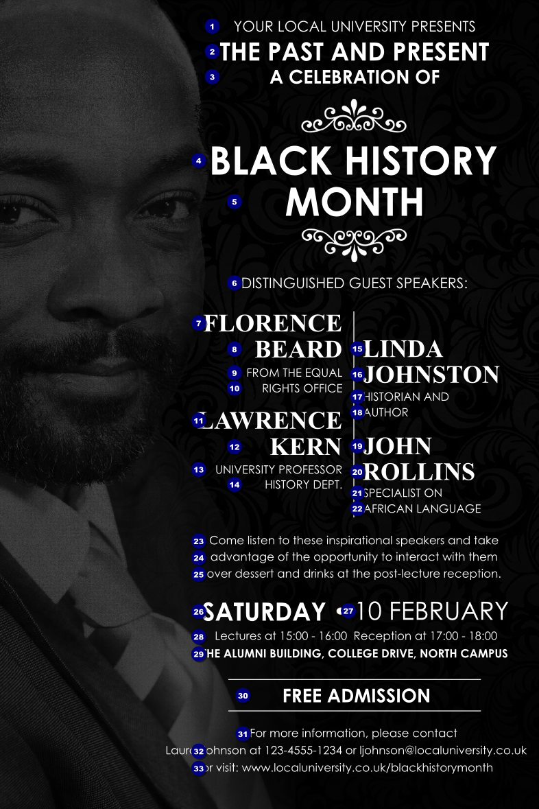 Black History Month Poster Ticket Printing